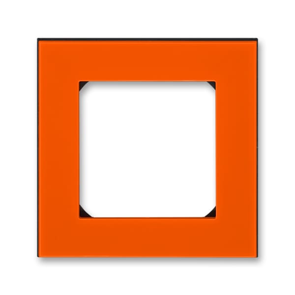 Дизайнерская рамка 1 местная, оранжевый / дымчатый черный, 2CHH015010A6066 ABB, серия Levit