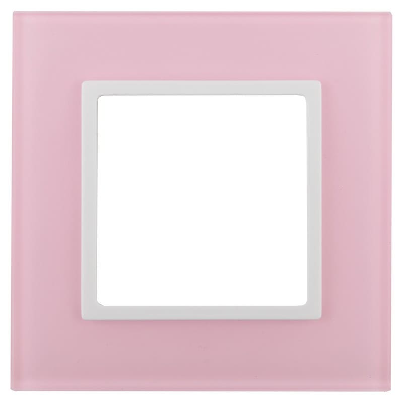 Дизайнерская рамка 1 местная, розовый, Б0034484 Эра, серия Elegance