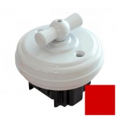 Ретро выключатель без подъемной рамки, красный, GE70404-06К (KM) ТМ МезонинЪ одноклавишный проходной