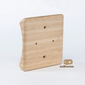 Накладка на бревно D200 мм. под распределительную коробку или светильник 130х130 мм., дуб, KV3-200-D naBrevno