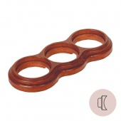 Рамка на бревно D200 мм. 3 местная, восьмерка, дуб коричневый НО33ДК200 Salvador