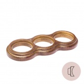 Рамка на бревно D300 мм. 3 местная, восьмерка, венге с золотой патиной НО33ВГЗ300 Salvador