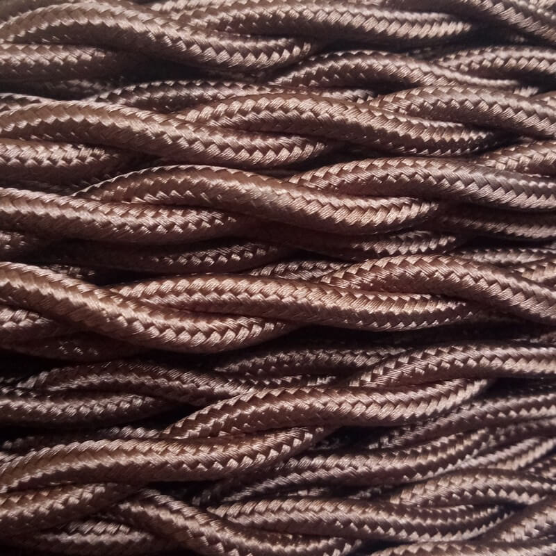 Ретро кабель витой ГОСТ 2*1.5, коричневый, FRRTX-02X1.50MAR Salcavi Industrie