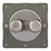 Ретро выключатель Brushed Steel, матовая сталь, Z1EGTP2S Varilight диммер