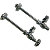 Ретро клапаны угловые с трубками для радиаторов Old Style 1/2" хром A339-1500CE15 S.R.Rubinetterie