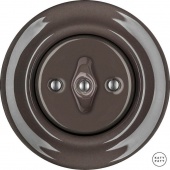 Ретро выключатель коричневый глянцевый BRG1 Katy Paty одноклавишный