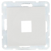Накладка розетки компьютерной/ телефонной с суппортом, белый, 866104-0 LK Studio, серия LK60