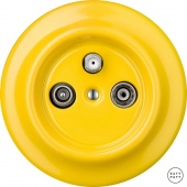Ретро розетка TV/R/SAT ярко-желтый глянцевый NILUGsTVb Katy Paty