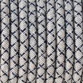 Ретро кабель электрический 2*0.75, черный лозанга, Cab.D64 Merlotti cavi