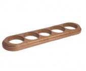 Рамка 5 местная, овал, дуб коричневый с золотой патиной О15ДКЗ Salvador