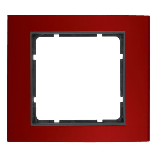Дизайнерская рамка 1 местная, красный/антрацитовый, 10113012 Berker, серия B.3