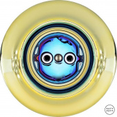 Ретро розетка электрическая без заземления, лимонный металлик PELUGs Katy Paty