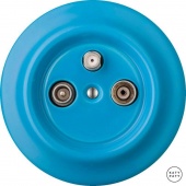 Ретро розетка TV/R/SAT ярко-синий глянцевый NIARGsTVb Katy Paty