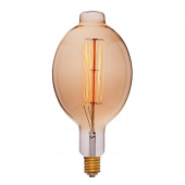Ретро лампа накаливания BT180 F2, E40, золотая, 052-139 Sun Lumen