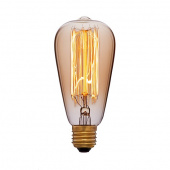 Ретро лампа накаливания ST64 F2, E27, золотая, 051-910a Sun Lumen