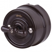 Ретро выключатель коричневый, W5620014 Werkel, двухклавишный