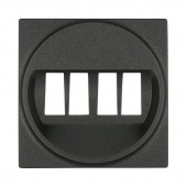 Накладка аудио-розетки, черный бархат, 857408-1 LK Studio, серия LK45