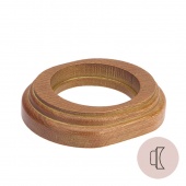 Рамка на бревно D240 мм. 1 местная, овал, дуб коричневый с золотой патиной НО11ДКЗ240 Salvador