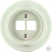 Корпус ретро розетки двойной жемчужный глянцевый OPCOGs0 Katy Paty