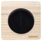 Выключатель двухклавишный, натуральный ясень+черный, ROC1-AN/1E42001303 Ruwel