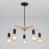 Подвесной светильник в стиле лофт Mikko 70053/5 черный/золото ЕВРОСВЕТ