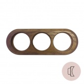 Рамка на бревно D200 мм. 3 местная, овал, дуб коричневый НО13ДК200 Salvador