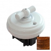 Ретро выключатель без подъемной рамки, Art-Rosso, GE70401-42К (KM) ТМ МезонинЪ двухклавишный