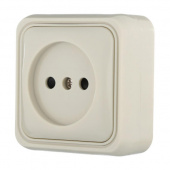 Дизайнерская розетка без заземления, со шторками, бежевый, 813301 LK Studio, серия LKStandard
