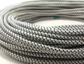 Ретро кабель круглый электрический (50м) 2*0.75, черно-белый шелк, серия Loft, Interior Electric