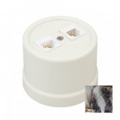 Розетка RJ11+ RJ45 телефон + компьютер, королевская кобра, B1-303-12 BIRONI