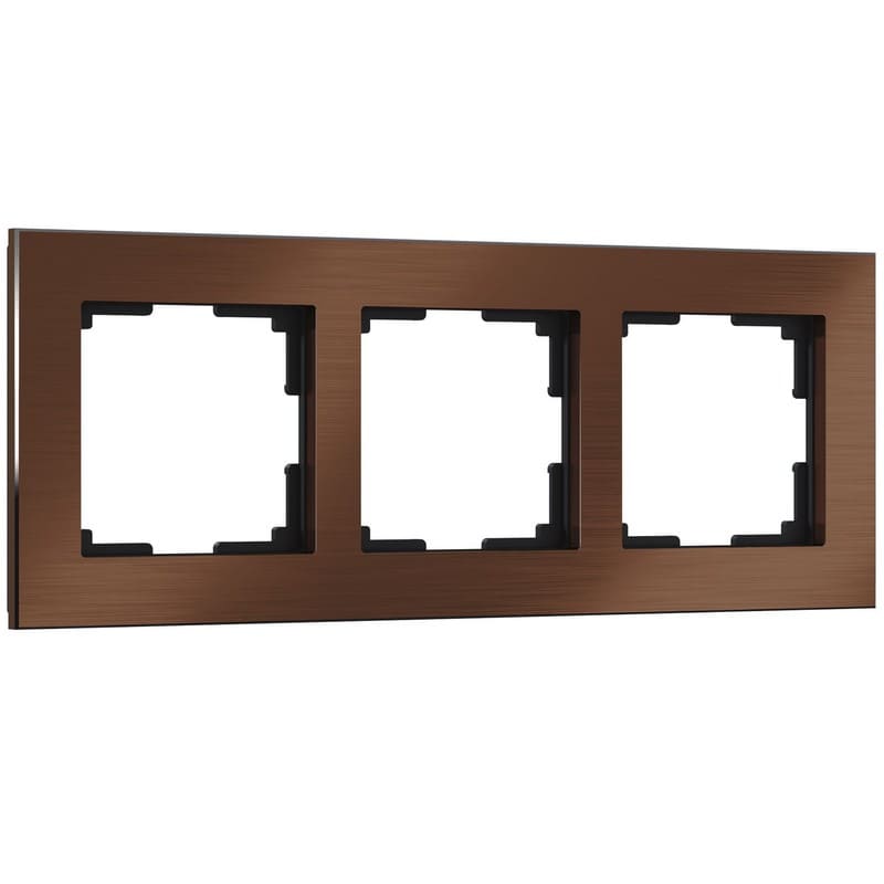 Дизайнерская рамка 3 местная, коричневый алюминий, W0031714 Werkel
