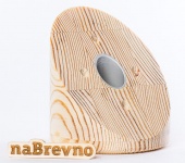 Накладка на скошенный потолок D85, L0-45-S сосна, угол 45 градусов naBrevno, с фрезеровкой кромки