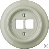 Ретро розетка USB серо-зеленый глянцевый CHGsUSBw Katy Paty