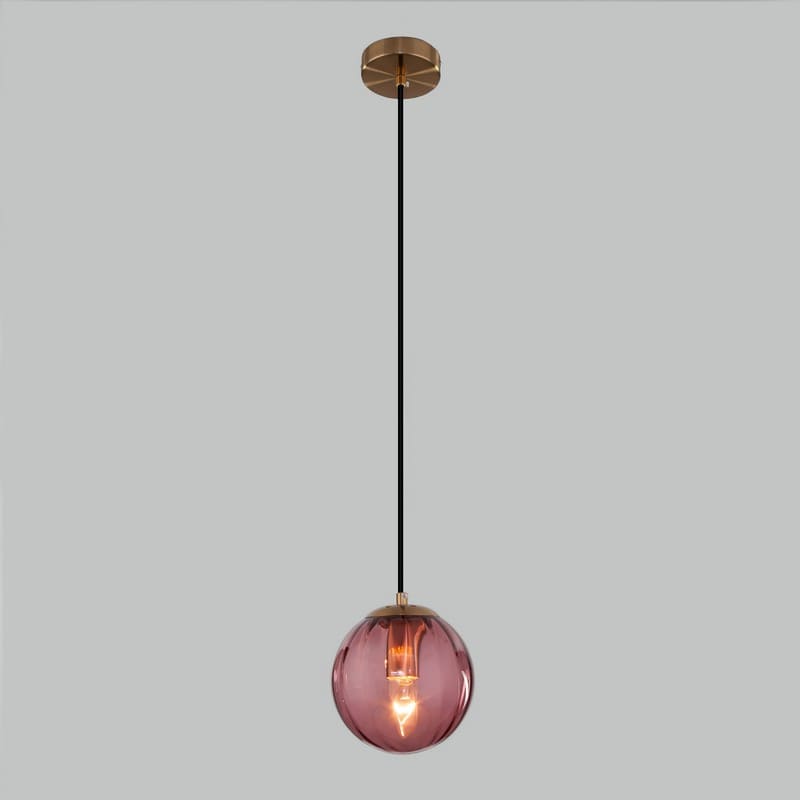 Подвесной светильник в стиле лофт Juno, 50207/1 бордовый ЕВРОСВЕТ