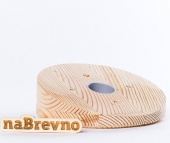 Накладка на скошенный потолок D100, L1-15-S сосна, угол 15 градусов naBrevno, с фрезеровкой кромки