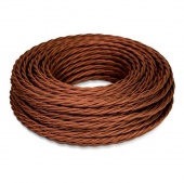 Ретро кабель витой ПВХ (50м) 2*0.75 шоколад GE70140-17 ТМ МезонинЪ