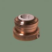 Ретро розетка с заземлением и шторками, серия Роматти, светлая медь, механизм: белый (трубка D12) R233-8-12 Romatti