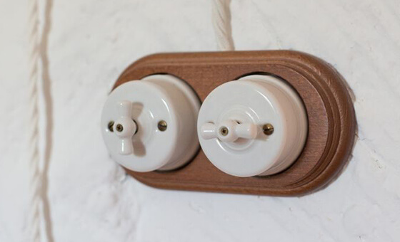 Ретро выключатели Открытый монтаж