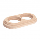 Рамка 2 местная овал дуб неокрашенный О12НК Salvador