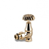 Ретро клапан регулирующий угловой для радиатора 1/2" золото 0337-1500D000 S.R.Rubinetterie