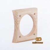 Одинарная накладка на бревно D200 мм., встраиваемая, ясень, 45.V1-200 naBrevno, кромка 45 градусов