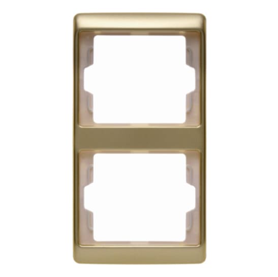 Дизайнерская рамка 2 местная, вертикальная, золотой, матовый, 13240002 Berker, серия Arsys