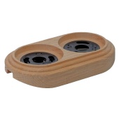 Рамка деревянная 2 местная на бревно D220 мм., натуральное дерево, RD-02220 Retrika