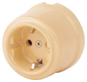 Ретро розетка с заземляющим контактом, Нуволато, 080-347 (KM) SUN-LUMEN