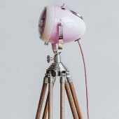 Мото-торшер, регулируемая высота 85-160 см., RoadMaster Pink Vstileretro