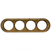 Рамка 4 местная, овал, состаренное дерево О14СТ Salvador