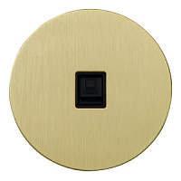 Розетка компьютерная RJ-45, круглая, EU040106, золотой, Salvador