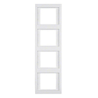 Дизайнерская рамка 4 местная, вертикальная, полярная белизна, глянцевый, 13437009 Berker, серия K.1