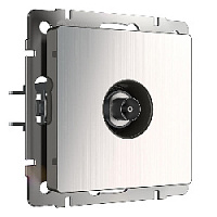 Дизайнерская розетка ТВ, глянцевый никель, W1183002 Werkel, оконечная