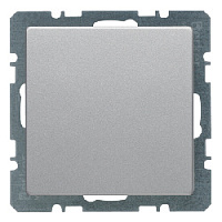 Заглушка с центральной панелью, алюминиевый, бархатный лак, 10096084 Berker, серии Q.1/Q.3/Q.7